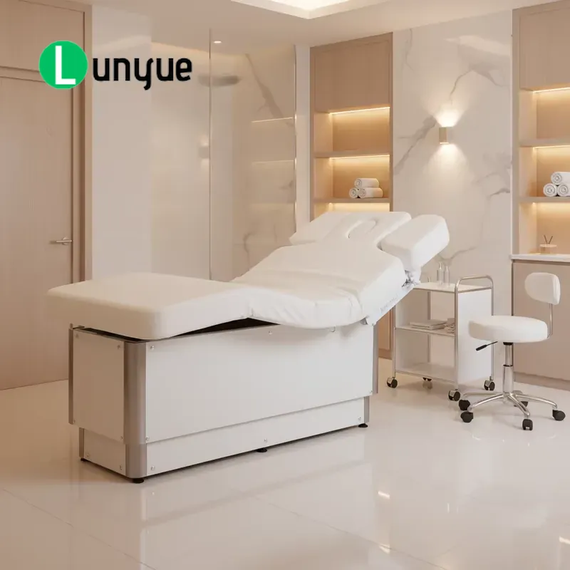 Spa Wellness Luxury - Witte Luxe Elektrische 3-Motor Beauty Bed