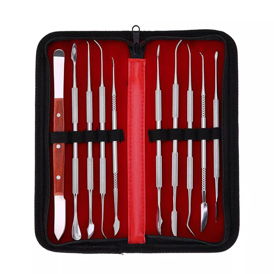 Waxing Kit Home - 10-delige set tandheelkundige spatels, gipsmes, praktische