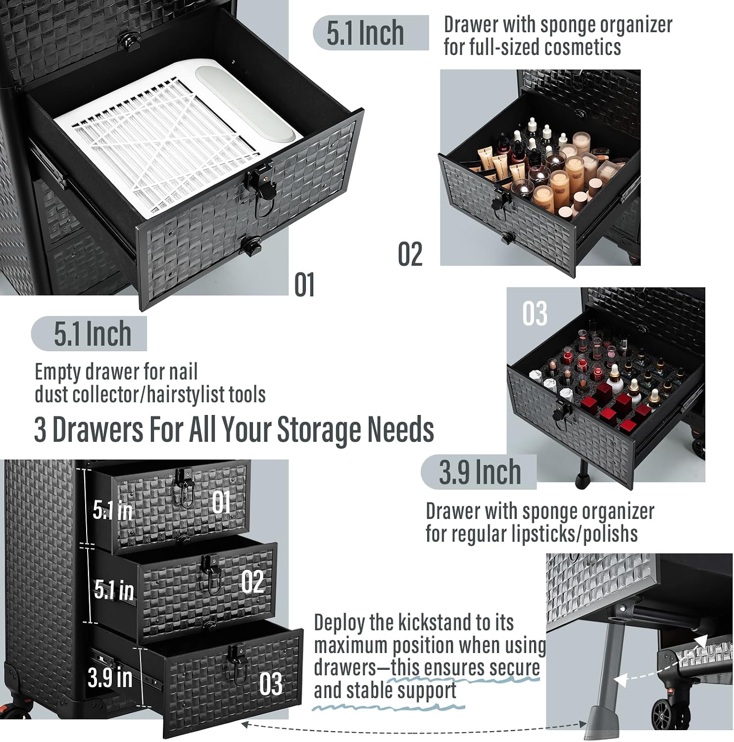 Rollende salonkar met 3 laden, - Spa & Wellness Centre Lielupe recensie en prijs